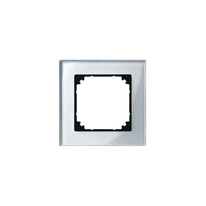 Merten 489160 M-PLAN-Echtglasrahmen, 1fach, Diamantsilber