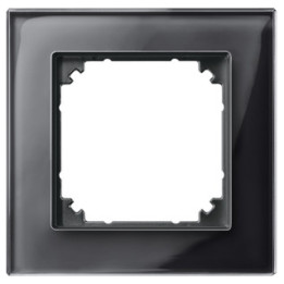 Merten 489103 M-PLAN-Echtglasrahmen, 1fach, Onyxschwarz