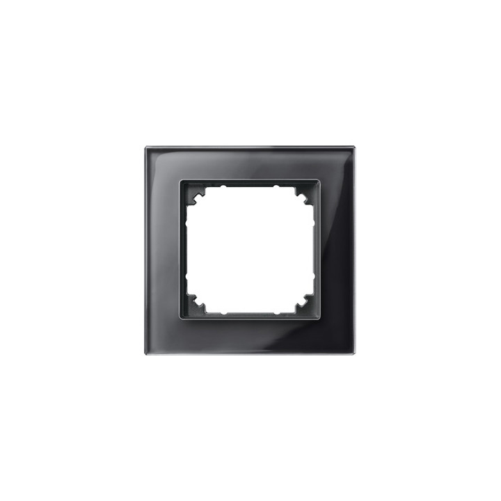 Merten 489103 M-PLAN-Echtglasrahmen, 1fach, Onyxschwarz