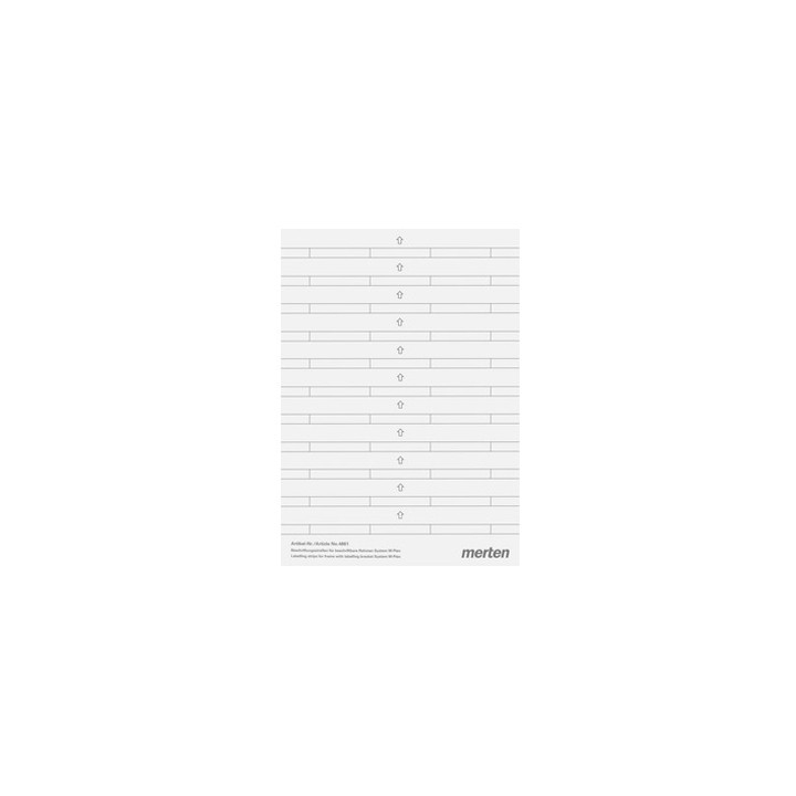 Merten 486100 Beschriftungsstreifen für beschriftbare M-PLAN-Rahmen, polarweiß/silber