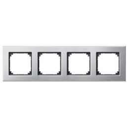 Merten 475460 M-PLAN-Metallrahmen, 4fach, Platinsilber