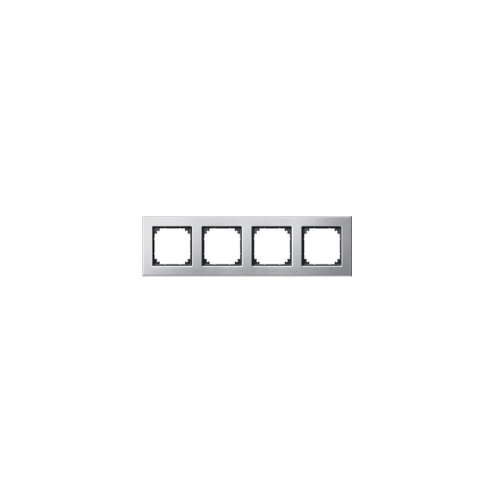 Merten 475460 M-PLAN-Metallrahmen, 4fach, Platinsilber