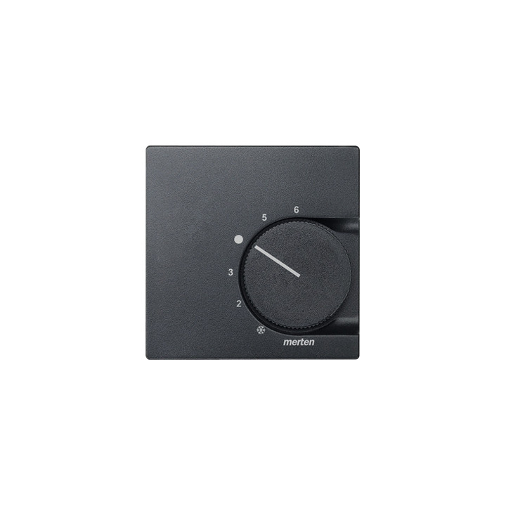 Merten 536214 Zentralpl. f. Raumtemperaturregler-Eins. m. Wechselkontakt, anthrazit, System M