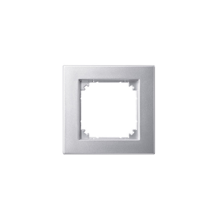 Merten 488160 M-PLAN II-Rahmen, 1fach, bündiger Einbau, aluminium