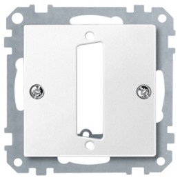 Merten 468319 Zentralplatte für D-Subminiatur-Steckverbinder 25-polig, polarweiß, System M