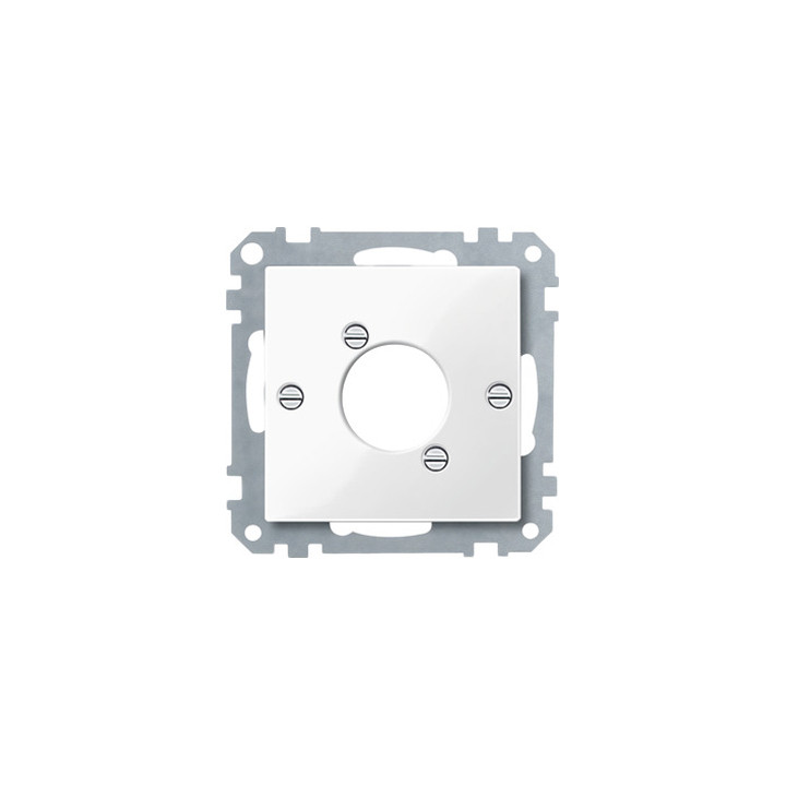 Merten 468019 Zentralplatte für Audio-Steckverbinder XLR, polarweiß glänzend, System M