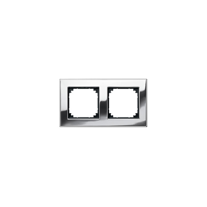 Merten 475239 M-PLAN-Metallrahmen, 2fach, Chrom