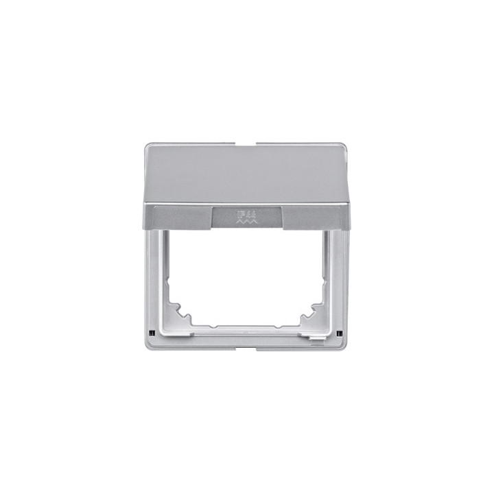 Merten 516560 Zwischenring mit Klappdeckel, aluminium, AQUADESIGN