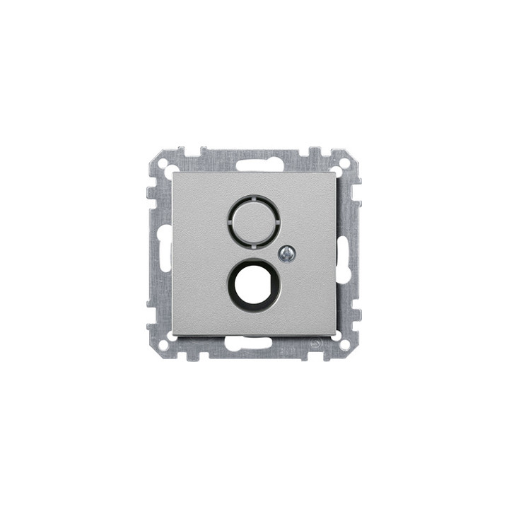 Merten 468560 Zentralplatte für BNC/TNC-Buchse, aluminium, System M