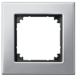 Merten 475160 M-PLAN-Metallrahmen, 1fach, Platinsilber