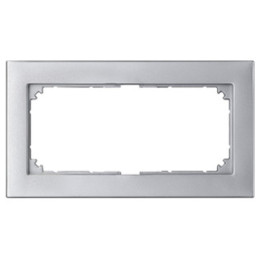 Merten 488860 M-PLAN-Rahmen, 2fach ohne Mittelsteg, aluminium