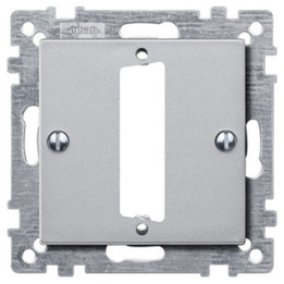 Merten 468360 Zentralplatte für D-Subminiatur-Steckverbinder 25-polig, aluminium, System M