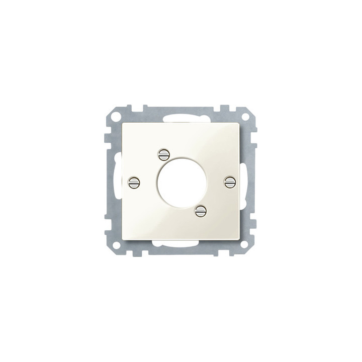 Merten 468044 Zentralplatte für Audio-Steckverbinder XLR, weiß glänzend, System M