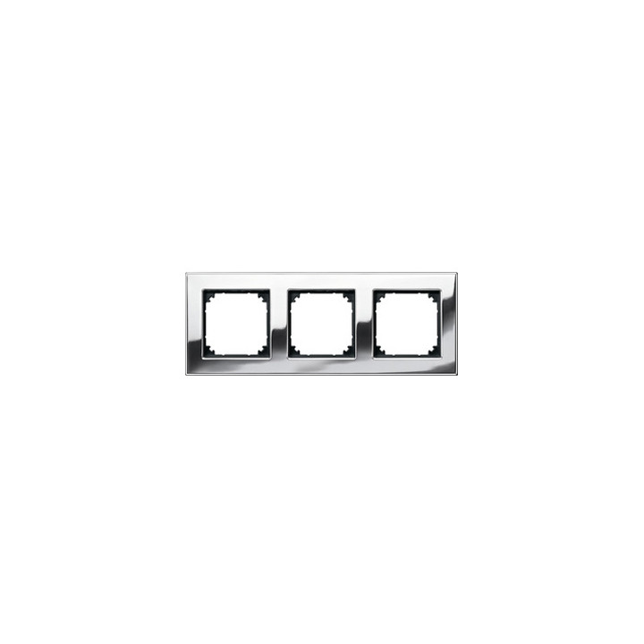 Merten 475339 M-PLAN-Metallrahmen, 3fach, Chrom