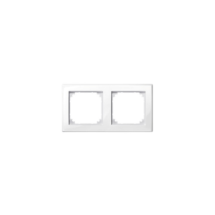 Merten 478219 M-SMART-Rahmen, 2fach, polarweiß glänzend