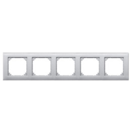 Merten 486560 M-PLAN-Rahmen, 5fach, aluminium