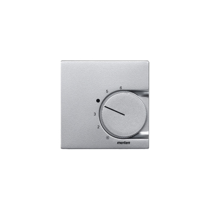 Merten 536260 Zentralpl. f. Raumtemperaturregler-Eins. m. Wechselkontakt, aluminium, System M