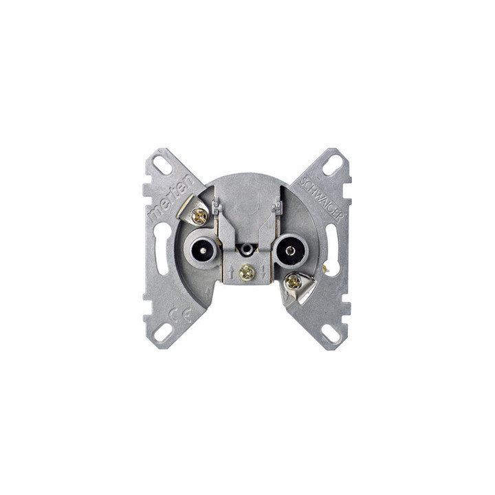 Merten 466098 BK-/Sat-Antennendurchgangsdose, 2fach