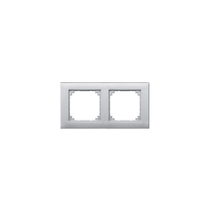 Merten 486260 M-PLAN-Rahmen, 2fach, aluminium