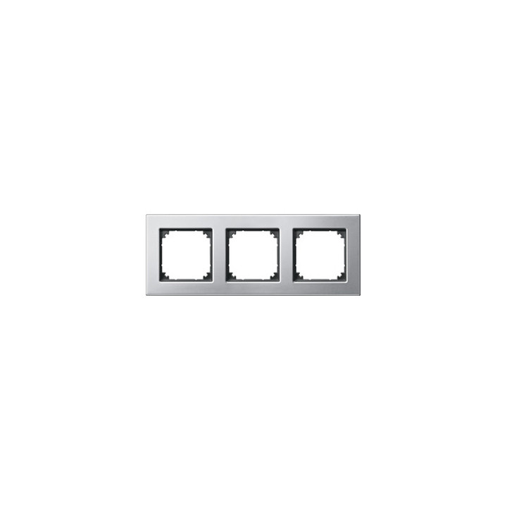 Merten 475360 M-PLAN-Metallrahmen, 3fach, Platinsilber