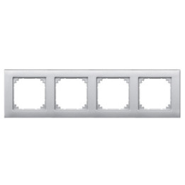 Merten 486460 M-PLAN-Rahmen, 4fach, aluminium