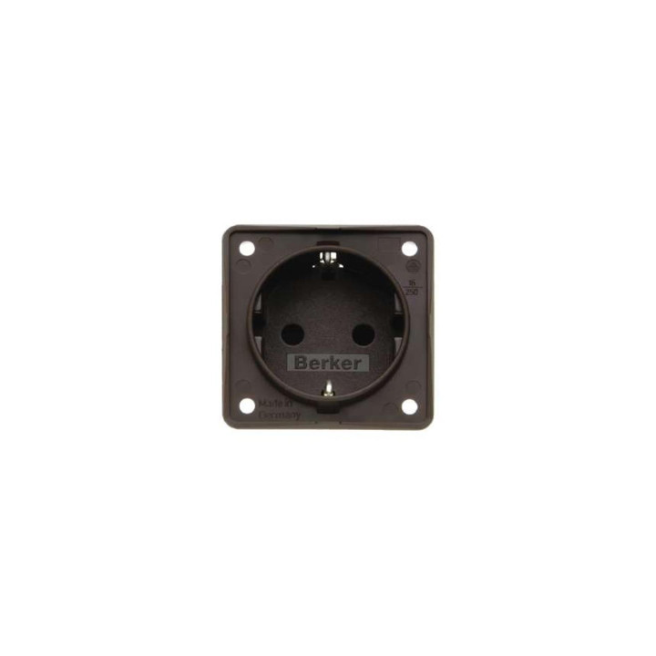 Berker 941952501 SCHUKO-Steckdose mit Schraubklemmen Berker Integro braun, matt