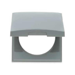 Berker 0918282507 Rahmen 1fach mit Klappdeckel Berker Integro grau, glänzend