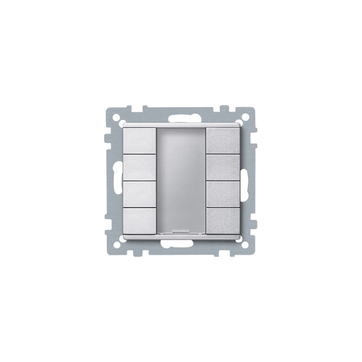 Merten 627860 Taster 4fach plus, aluminium, System M