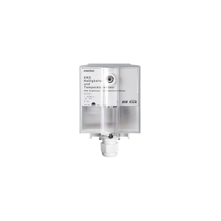Merten 663991 KNX Helligkeits- und Temperatursensor, lichtgrau
