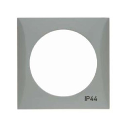 Berker 918272597 Rahmen mit Aufdruck "IP44" Berker Integro grau, glänzend
