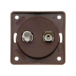 Berker 945602501 Antennen Verbinderdose Radio/SAT Berker Integro braun, matt
