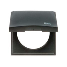 Berker 918282595 Rahmen mit Klappdeckel und Aufdruck "IP44" Berker Integro anthrazit, matt