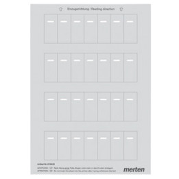 Merten 618420 Beschriftungsbogen für Multifunktions-Taster mit IR-Empfänger, silber, System M