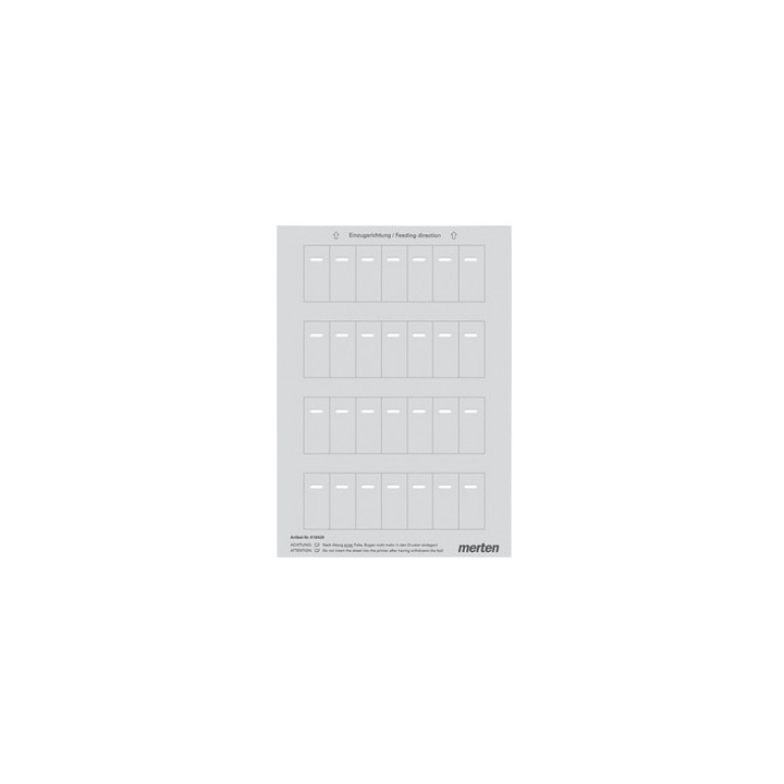Merten 618420 Beschriftungsbogen für Multifunktions-Taster mit IR-Empfänger, silber, System M