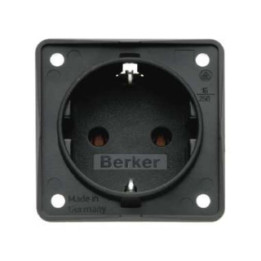 Berker 941852505 SCHUKO-Steckdose mit Schraubklemmen Berker Integro anthrazit, matt