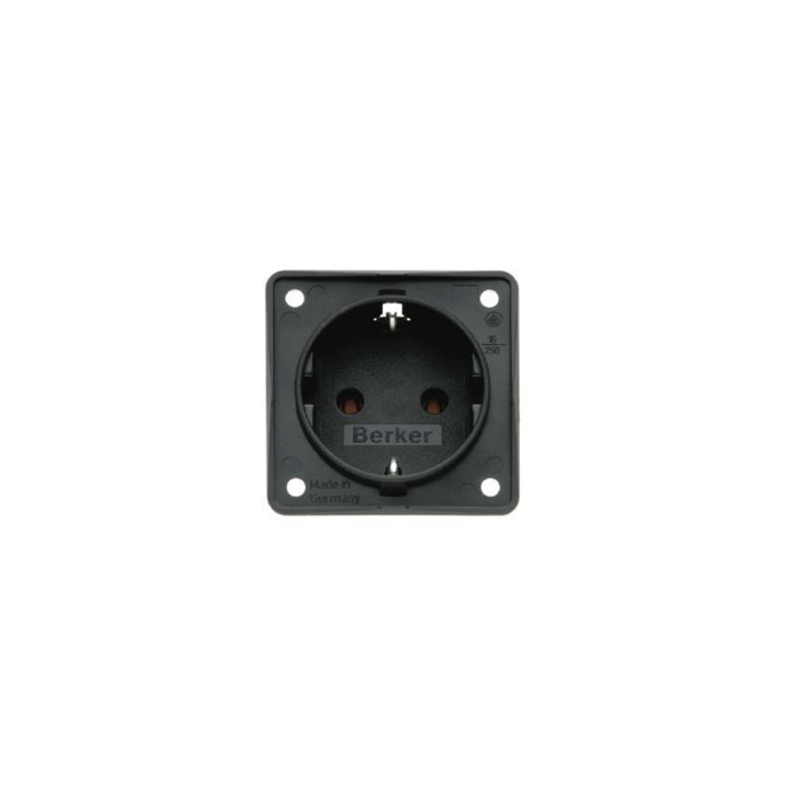 Berker 941852505 SCHUKO-Steckdose mit Schraubklemmen Berker Integro anthrazit, matt