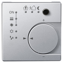 Merten 616860 KNX Raumtemperaturregler UP/PI m. Tasterschnittstelle 4fach, aluminium, System M