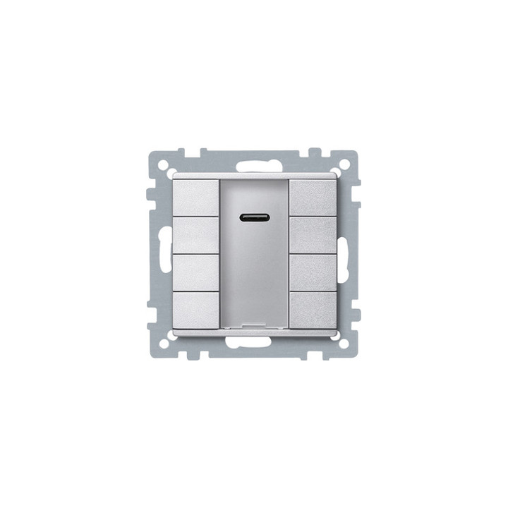 Merten 627960 Taster 4fach plus mit IR-Empfänger, aluminium, System M