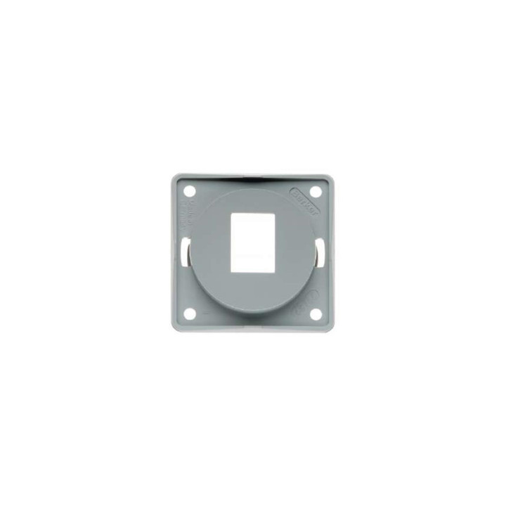 Berker 945572507 Tragplatte für AMP Modular Jacks 1fach Berker Integro grau, glänzend
