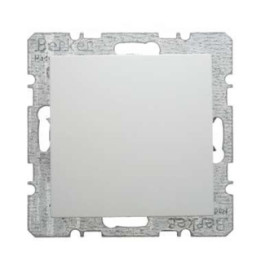 Berker 10098989 Blindverschluss mit Zentralstück Berker S.1/B.3/B.7 Glas polarweiß, glänzend