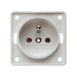 Berker 961852502 Steckdose mit Schraubklemmen mit Schutzkontaktstift Berker Integro polarweiß, matt