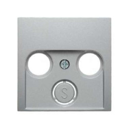 Berker 12031404 Zentralstück für Antennen-Steckdose 2- und 3Loch Berker B.1/B.7 Glas alu, matt