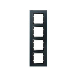 Berker 10146616 Glasrahmen Berker B.7 Glas schwarz 4fach