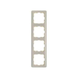 Berker 101402 Rahmen Modul 2 weiß, glänzend 4fach