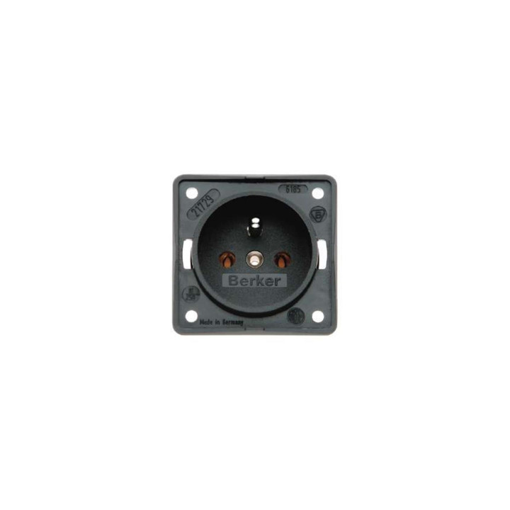 Berker 961852505 Steckdose mit Schraubklemmen mit Schutzkontaktstift Berker Integro anthrazit, matt