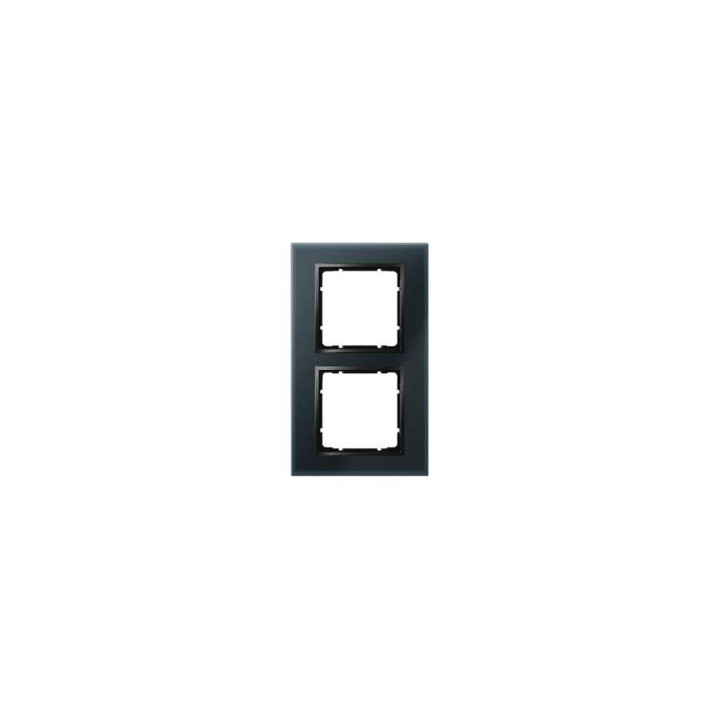 Berker 10126616 Glasrahmen Berker B.7 Glas schwarz 2fach