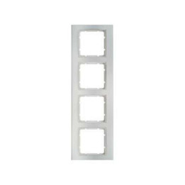 Berker 10143904 Rahmen Berker B.3 Alu/polarweiß 4fach