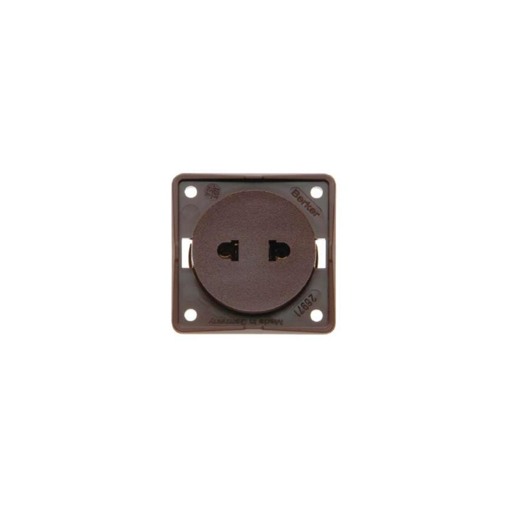 Berker 962572501 Steckdose mit Schraubklemmen ohne Schutzkontakt "Euro-Amerikanischer Standard" Berker Integro