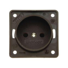 Berker 0961942501 Steckdose mit Schraubklemmen ohne Schutzkontakt Berker Integro braun, matt