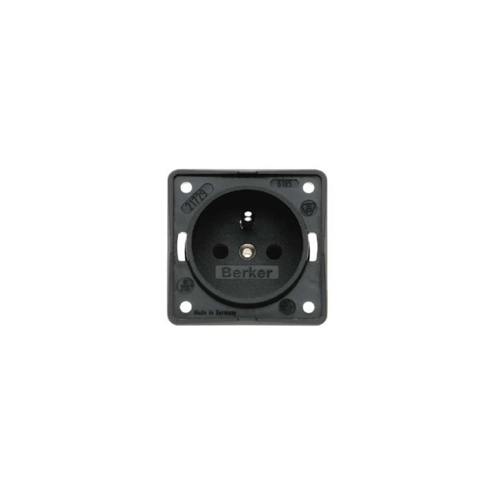 Berker 0961952505 Steckdose mit Schraubklemmen mit Schutzkontaktstift Berker Integro anthrazit, matt